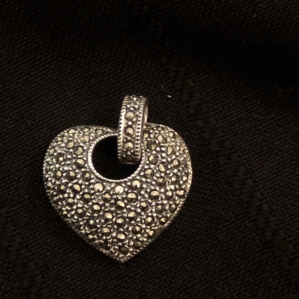 Marcesite Heart Pendant